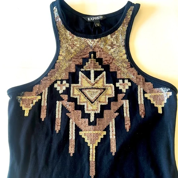 express aztec sequin dress Express | Dresses | Nwt Express Aztec Sequin Dress